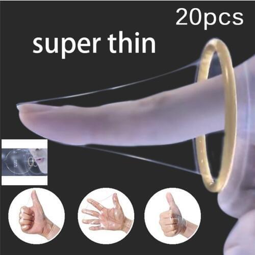 20Pcs Ultra-thin Love Natural Latex Rubber For Men Stimulate Vaginal Massage Drop Shipping Wholesale