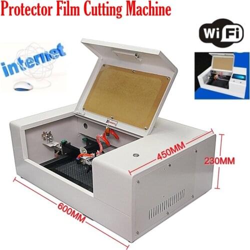 30W Smart Mini Mobile Fiber Tempered Glass Screen Protector Film CO2 Laser Cutting Machine 220V/110V Free Update Programs