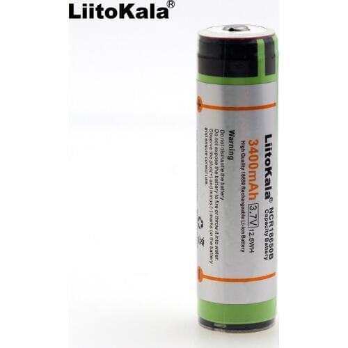 4 pcs. Liitokala New Original NCR18650B 3.7 V 3400mAh+protection 18650 rechargeable lithium battery . Flashlight battery