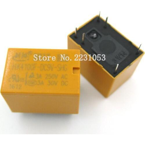 5PCS/LOT HK4100f-DC9V-SHG Relay hk4100F-DC9V HK4100F 9 V DIP6 3A 250V AC/ 3A 30V DC