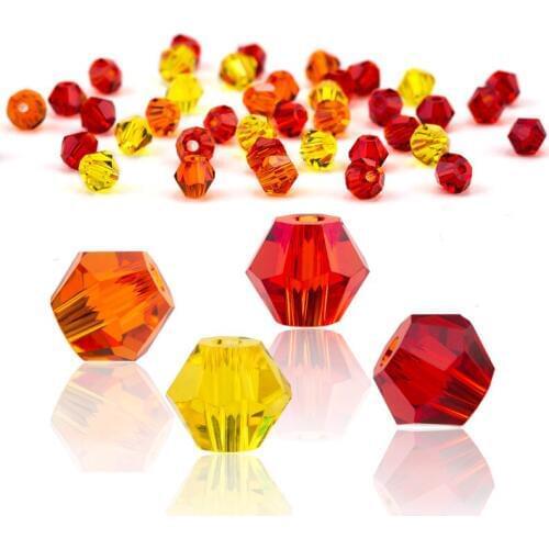 AAA Qaulity 4MM 200piece/lot Bicone Crystal beads Cut Faceted Glass Beads DIY Apparel Sewing or Glue on Decorative