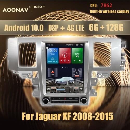 128GB car radio 2din Android 10.0 For Jaguar XF 2008 - 2015 car multimedia player Stereo receiver GPS navigator