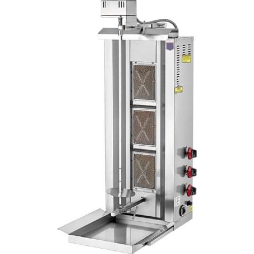 AUTOMATIC ROTATING -NATURAL GAS- Vertical Broiler Commercial Shawarma Gyro Doner Kebab BBQ Grill Tacos Al Pastor Trompo Machine