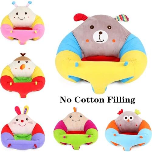 Cartoon Baby Seats Sofa Support Chair Cover Learning to Sit Sofa Skin for Infant Feeding Chair Soft Toddler Nest Puff No Cotton