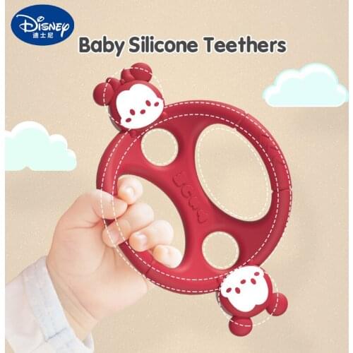 Disney Baby Silicone Teethers Toothbrush Double Handle Design Safe Material Soft Touch Color Perception Thermostability Goods