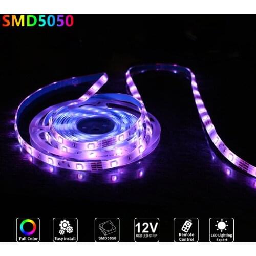 Flexible LED Light Strip LED RGB TV Backlight Light Tape Ribbon rgb Strip Lamp Waterproof Festival Decoration Lamp EU US UK Plug