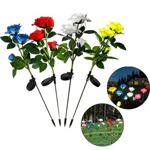 Simulation rose solar simulation flower LED simulation flower party decoration flower garden decoration flower night glowing ros