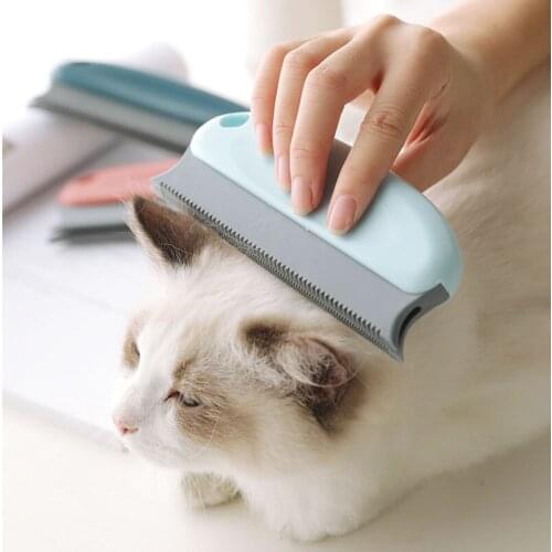 Pet Cleaning Brush Cat Hair Removal Comb Dog Silicone Brush for Bed Carpet