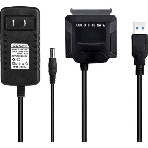 USB 3.0 to 3.5inch SATA Adapter Cable HDD SSD Hard Disk Drive Converter Cord