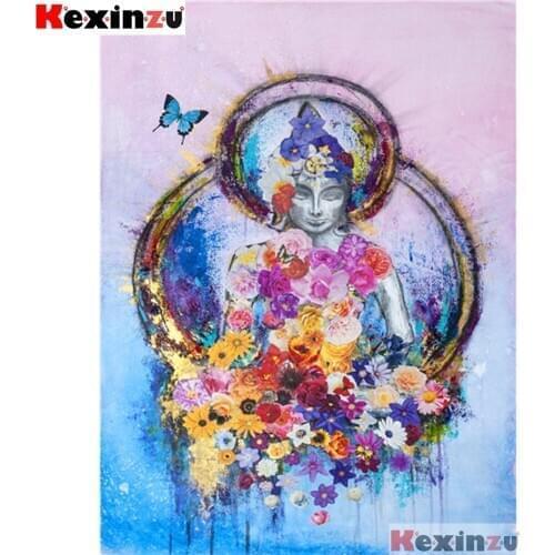 Full Square Round Diamond 5D DIY Diamond Painting "Buddha statue" Diamond Embroidery Cross Stitch Rhinestone Mosaic Painting Xy7