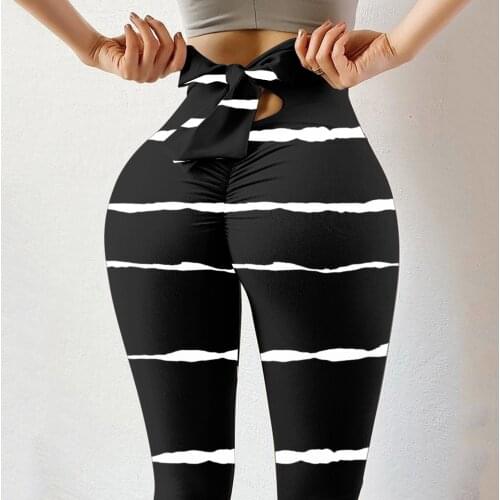 Bow Leggings Women Dragonfly Printing Push Up High Waist Stretch Fitness Gym Leggings Bow Workout Plus Size Women Sports Pants
