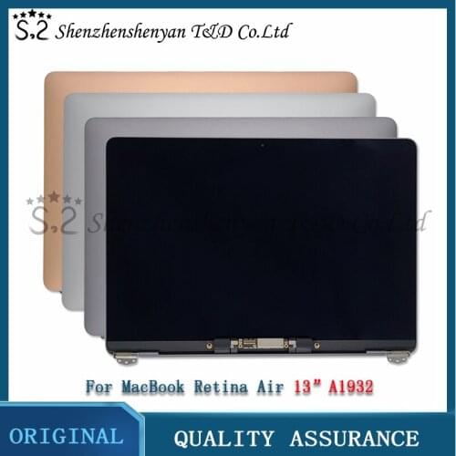 New for Macbook Air Retina 13.3 "2018 2019 A1932 Full LCD Display LCD LED Screen with Glass Panel assembly EMC 3184 MRE82