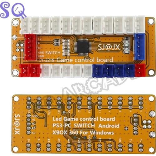 Zero Delay Encoder Game Gamepad LED Button Joystick Controllerfor 5pin cable Sanwa style joystick 3pin cable for style button