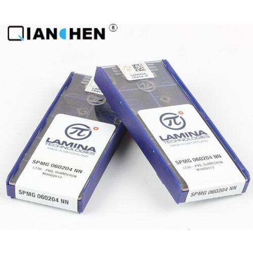 Genuine original high quality high-performance LAMINA SPMG 060204 NN LT30 (10pcs/lot) tungsten Carbide Cutting tools inserts