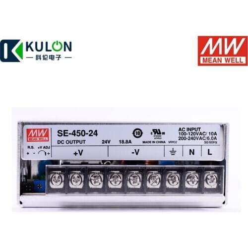 Original MEAN WELL SE-450-24 450W 18.8A 24V Meanwell Power Supply AC 110V/220V to DC 24V SMPS 2 years warranty