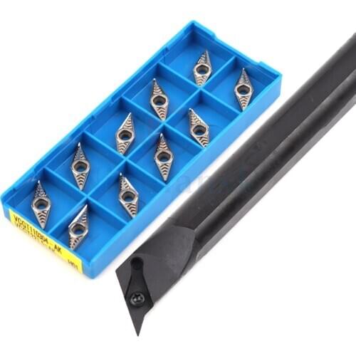 S16Q-SVQCR11 S20R-SVQCR11 CNC lathe inner hole turning tool machine clamp inner circle toolholder+VCGT VCMT Carbide lathe insert