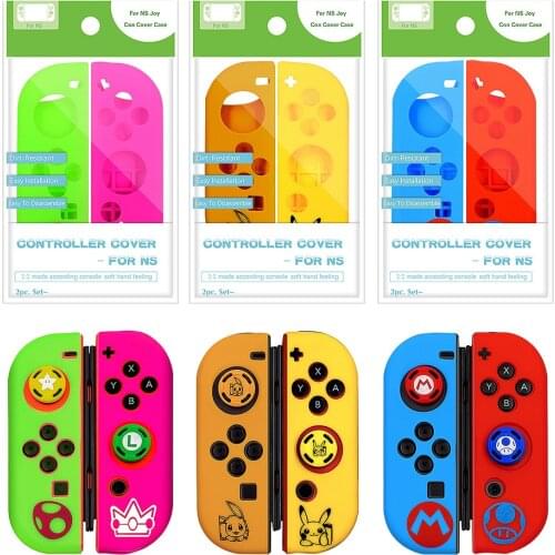 NS handle silicone case left and right Joy-Con protective soft handle cover button cap For Nintendo Switch accessories