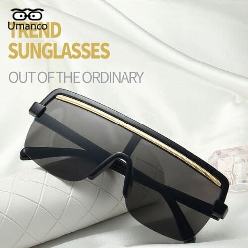 Vintage Oversized Conjoined Sunglasses For Women Men PC Frame AC Lens Brand Female Outdoor Beach Goggles Gifts Male Eye Glasses