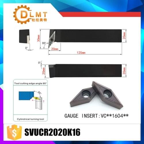 SVUCR2020K16 95 Degrees External Turning Tool Holder For VCMT160404 VCMT160408 Used on CNC Lathe Machine