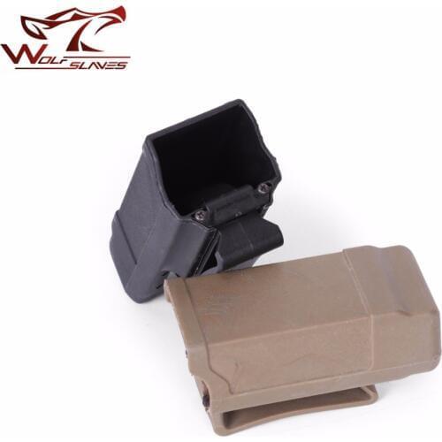 CQC Tactical Single Pistol Magazine Pouch Clip for 9mm to .45 caliber GLOCK M9 P226 HK USP Airsoft Hunting Accessories