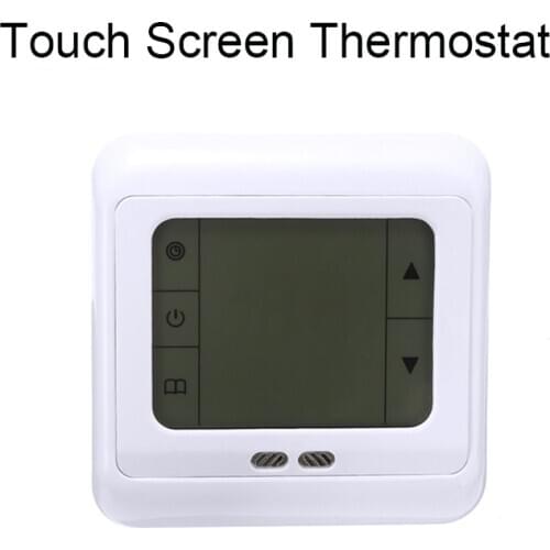 LCD Touch Screen Floor Heating Thermostat Room Temperature Controller Large LCD Display With White Backlight