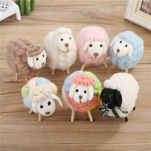 Wool Felt Small Sheep Decoration Christmas Tree Decoration Creative Ins Nordic Style Bedroom Desktop Decoration abc222