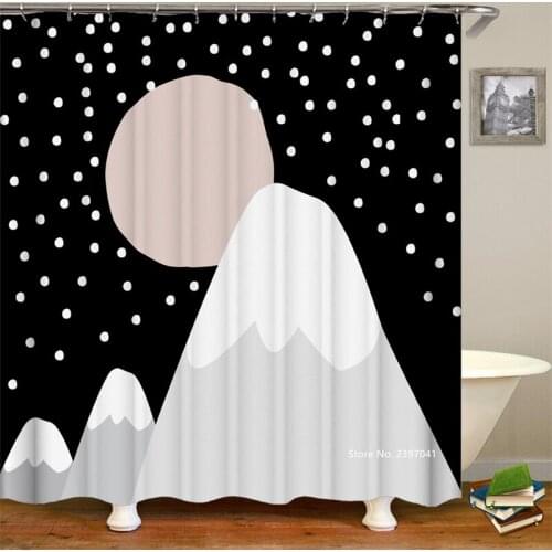 Bathtub Decoration European and American Chimes Butterfly Eiffel Tower Modern Waterproof and Mildew Proof Shower Curtain