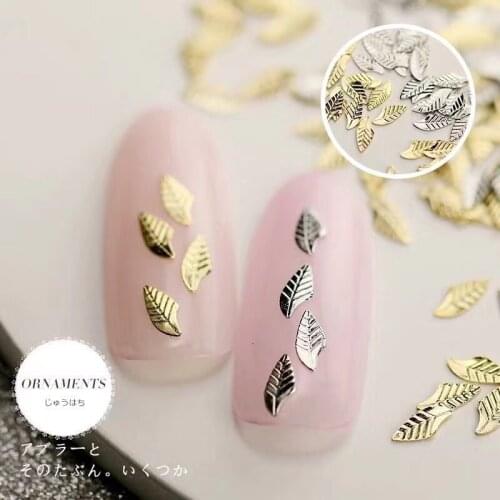 500pcs/bag 3D Nail Art Decorarions Metal Alloy Japan Mini Stud Rivet Kawaii Leaf Nail Accessories Nail Parts Charm Nail Supplies