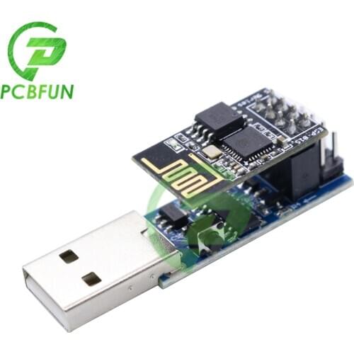CH340C ESP8266 ESP-01 PROG WIFI Downloader + ESP8266 ESP-01 Module for Arduino Dc 5V for user to debugger the ESP8266 USB Type A