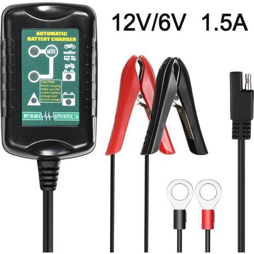 12V/6V LED Full Automatic Car Battery Charger Best Charging for RV Motorcycle Automatic Marine AGM GEL Batteries