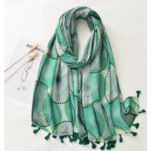 2021 Cotton Big Circle Pattern Tassel Scarves Shawls Long Soft Beautiful Dot Scarf Wrap Hijab 6 Color Free Shipping