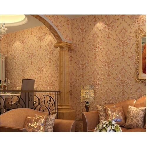 Beibehang papel de parede 3D relief Damascus non-woven wallpaper living room restaurant bedroom background hudas beauty behang