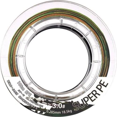 Colorful PE line for boat fishing or lure fishing tough and durable 5 pcs