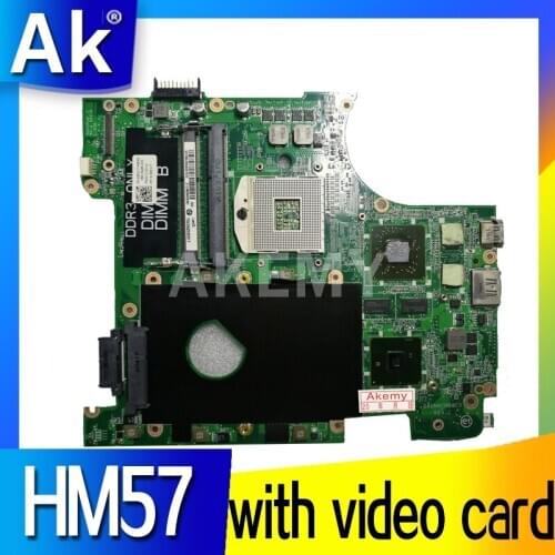 Akemy N4010 Mainboard For DELL Inspiron 14R N4010 CN-0951K7 0951K7 motherboard DAUM8CMB8C0 CN-0M2TVP 0M2TVP HM57 with video card