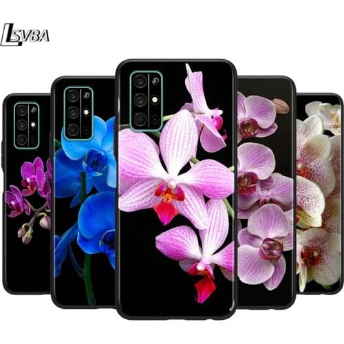 Orchid Flowers for Huawei Honor 30 20S 20 10i 9S 9A 9C 9X 8X 10 9 Lite 8A 7C 7A Pro Phone Case Black Cover