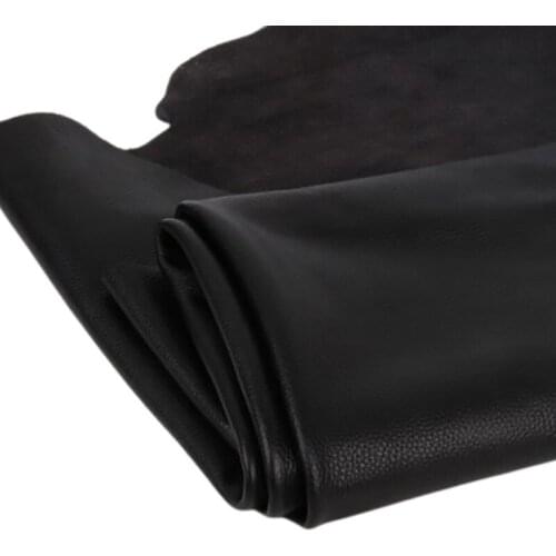 Black Cowhide Leather Material lychee Pattern upholstered Sofa First Layer cowhide fabric leather Leather Fabric Whole Leather
