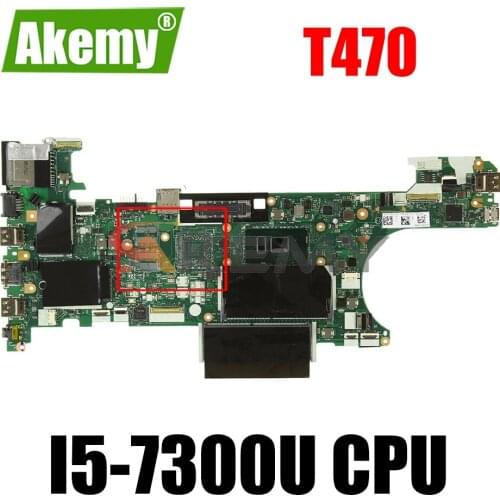 For LENOVO Thinkpad T470 Notebook Mainboard FRU:01HX648 Laptop motherboard CT470 NM-A931 Core SR340 i5-7300U DDR4 Tested 100