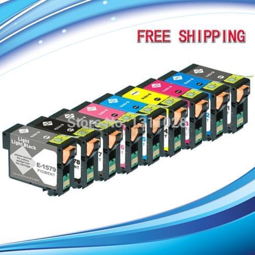 INK WAY pigment T1571 T1572 T1573 T1574 T1575 T1576 T1577 T1578 T1579 chipped compatible ink cartridges for stylus photo R3000