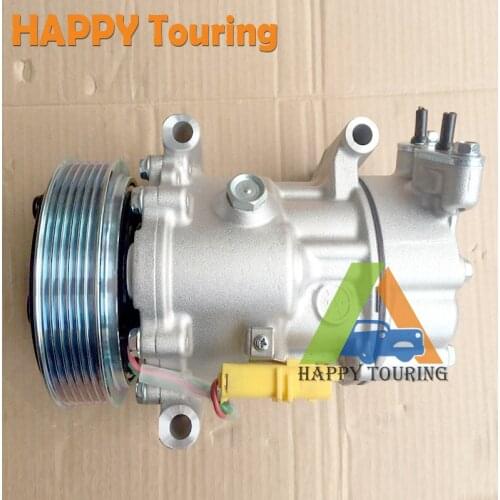For SD6V12 Air conditioning compressor PEUGEOT 206 307 CITROEN C2 C3 BERLINGO 9655191680 9671456680 6453XJ 6453QG 6453QE 6453QH
