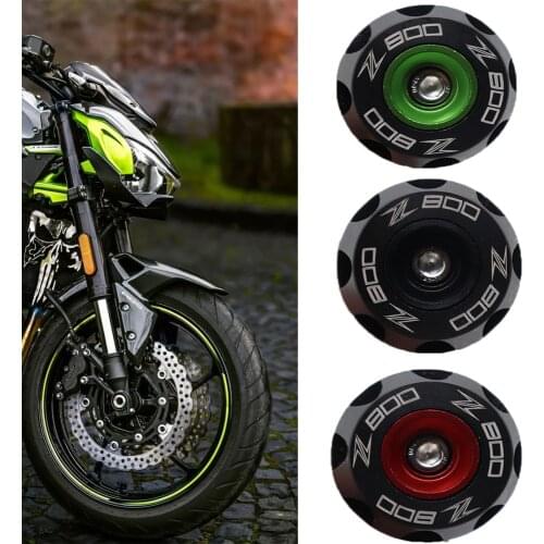 LOGO Z800 Front Axle Fork Wheel Protector For KAWASAKI Z800 2013-2016 2014 2015 Motorcycle Accessories Crash Slider Pad