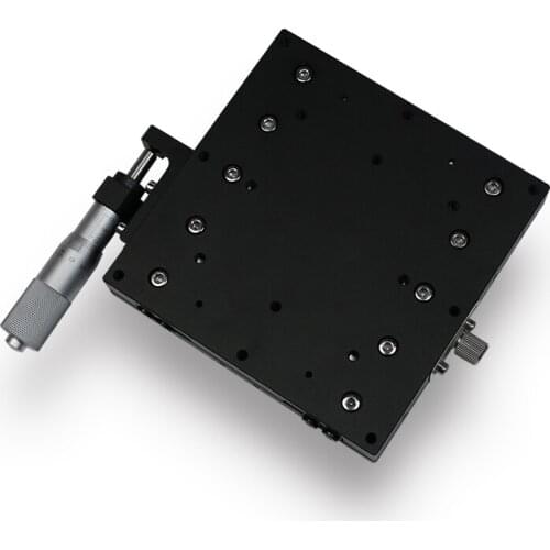 LX125*125L X Axis Manual Fine-tuning Precision Displacement Platform Cross rail slide table Sliding stage 125*125mm