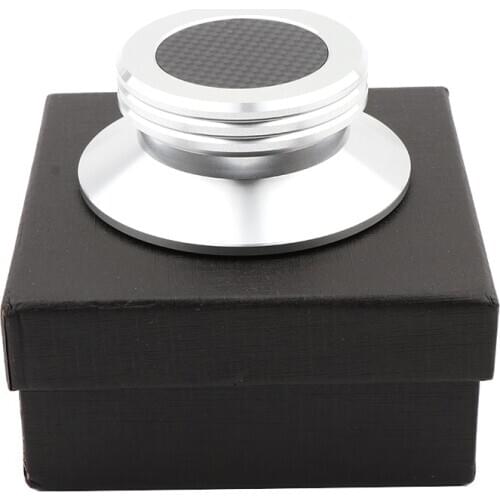 New carbon fiber aluminum alloy LP Vinyl Turntables Metal Disc Stabilizer Record Weight/Clamp HiFi Audio Jack Splitter
