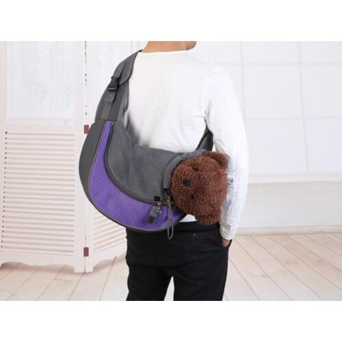 Pet Puppy Carrier S/L Outdoor Travel Dog Shoulder Bag Mesh Oxford Single Comfort Sling Handbag Tote Pouch