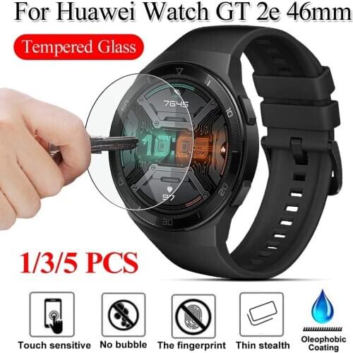 1PC 9H Clear Tempered Glass Screen Protectors Ultra Thin Anti-Scratch2.5D Curved Protective Film For Huawei Watch GT 2e 46mm