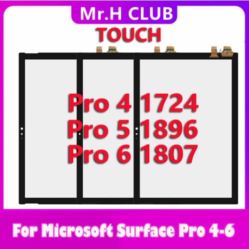 Touch For Microsoft Surface Pro 4 pro4 1724 Touch Screen Front Glass Panel Replace For Microsoft Surface Pro 5 1896 Pro 6 1807