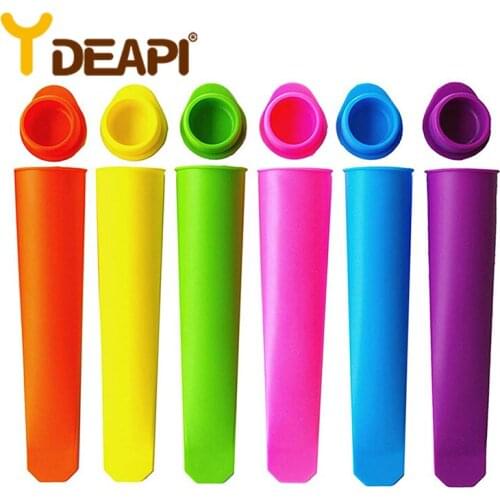 YDEAPI Silicone Ice Cream Mold Popsicle Molds DIY Homemade Dessert Freezer Fruit Juice Ice Pop Maker Mould with Sticks