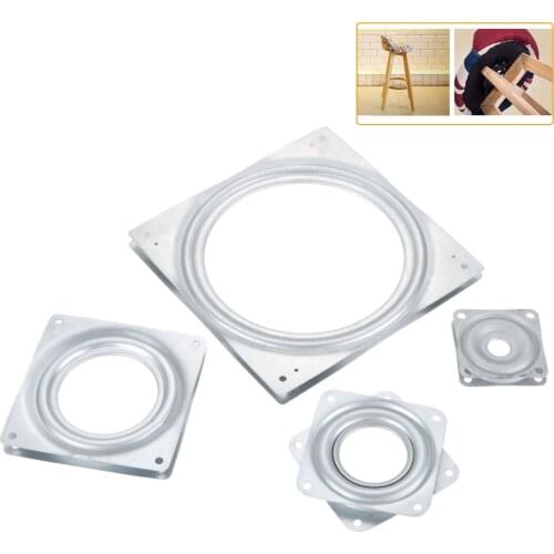 DRELD 2/3/4/6 inch Steel Square Lazy Susan 360Degree Rotating Rolling Bearing Turntable 300 lbs Bearings Plate with Screws