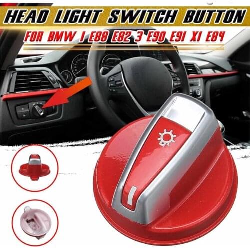 Front Headlight Switch Rotation Button Head Light Rotatry Control Konb Button Cover Cap for BMW E90 E91 X1 E84 E82 E88