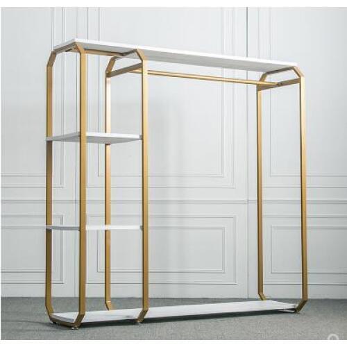 Clothes store display rack floor-to-floor type island rack European womens clothing store shelves iron display rack combination