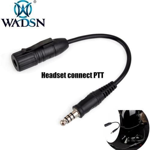 WADSN Z-Tac Airsoft Wiring Transform Adapter Connect PTT Military Softair Headset WZ145 Tactical Hunting Headsets Accessories